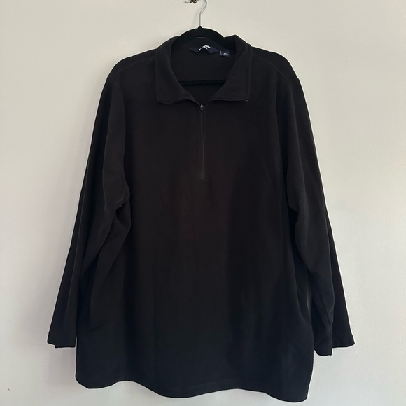 Lands' End Tops - Lands End Black Quarter-Zip‎ Fleece